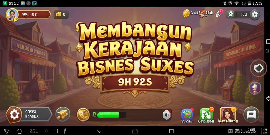 Tangkapan layar gameplay menunjukkan aksi pengelolaan bisnis yang intens.