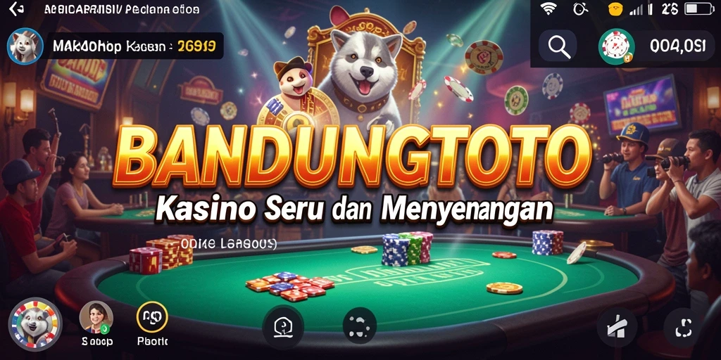 Tampilan gameplay menarik dari BANDUNGTOTO dengan suasana Kasino.