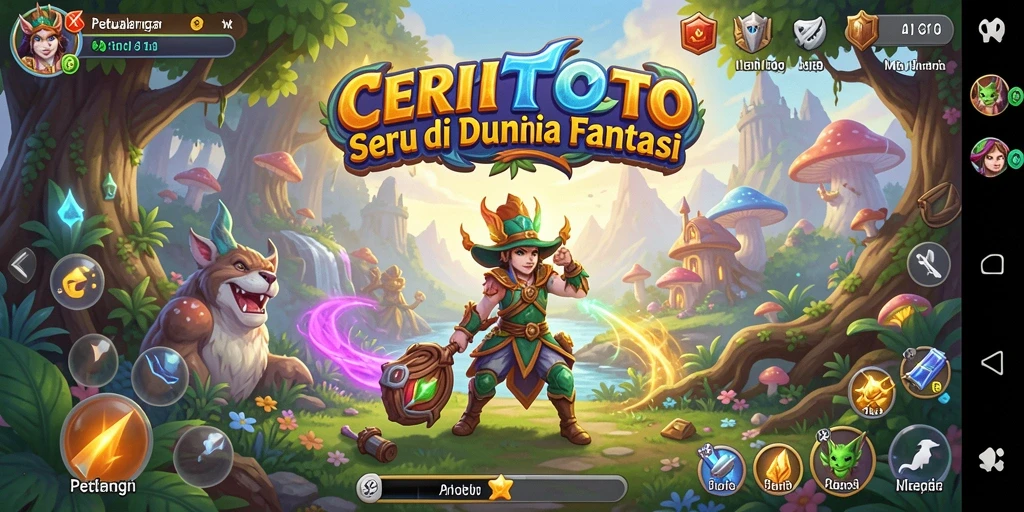 Tampilan gameplay CERITOTO yang menakjubkan dalam dunia petualangan.