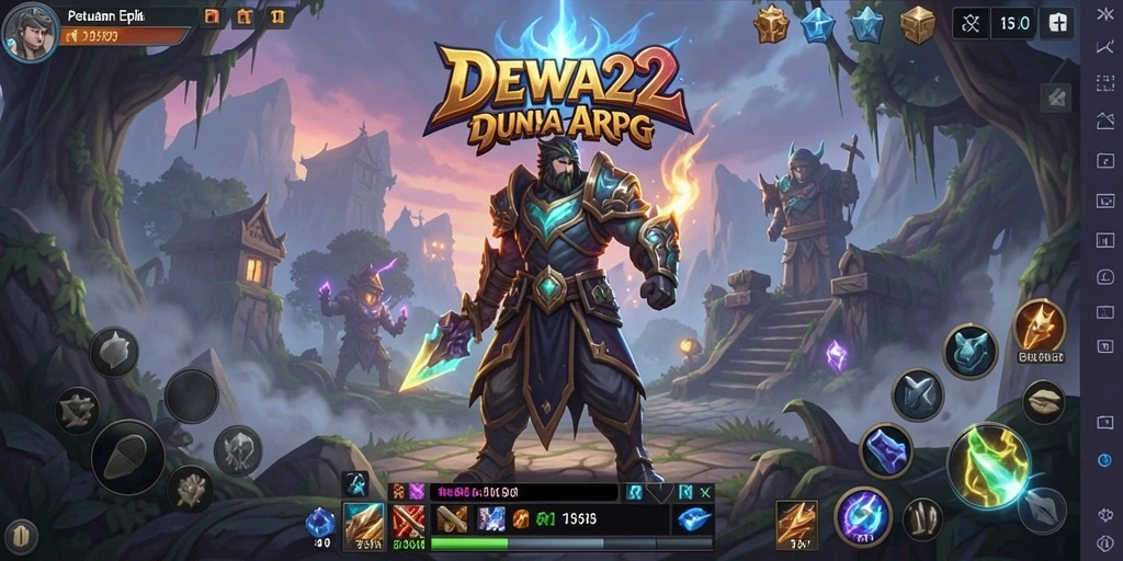 Tampilan gameplay seru dari DEWA22 dalam aksi ARPG.