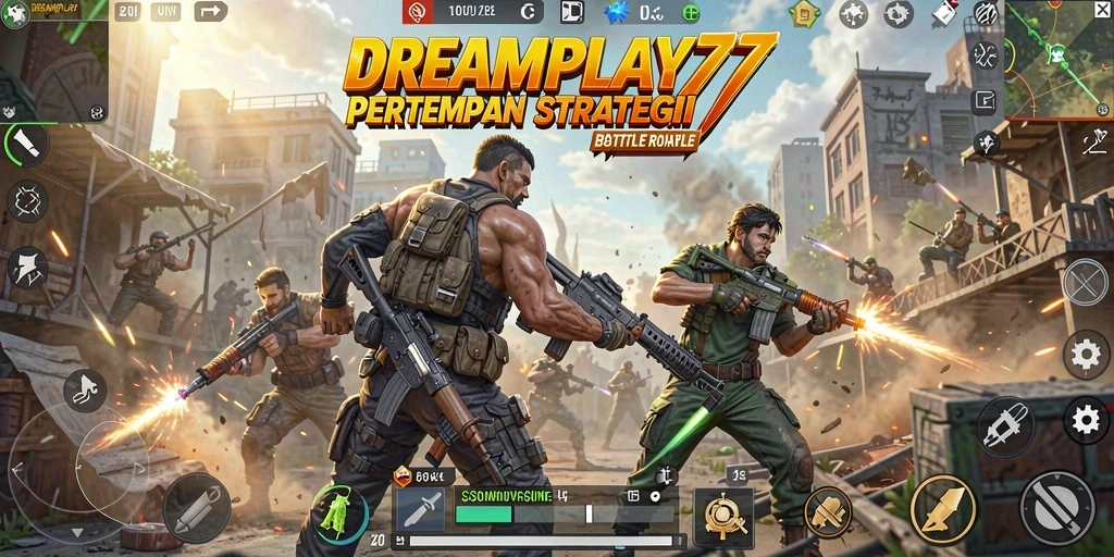 Gameplay mendebarkan di arena Battle Royale DREAMPLAY77.