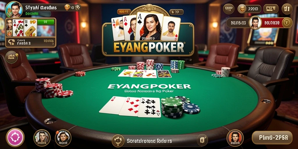 Tampilan menarik dari gameplay <strong>EYANGPOKER</strong> yang menampilkan ketegangan strategis.