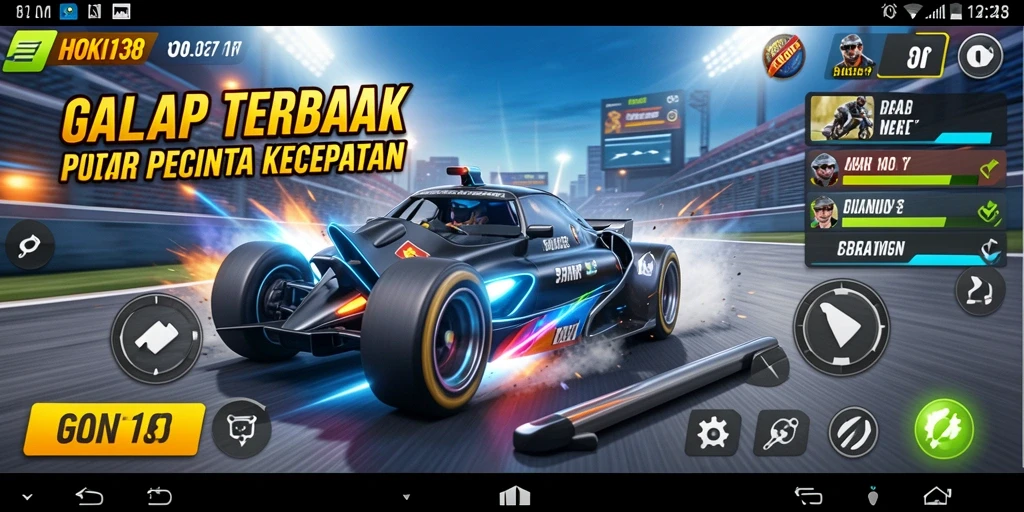 Screenshot HOKI138 menunjukkan aksi balapan yang mendebarkan.