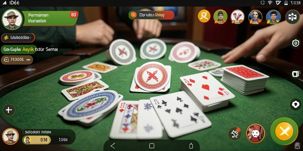 Screenshot ID66 menampilkan gameplay seru Gaple yang mengasyikkan.