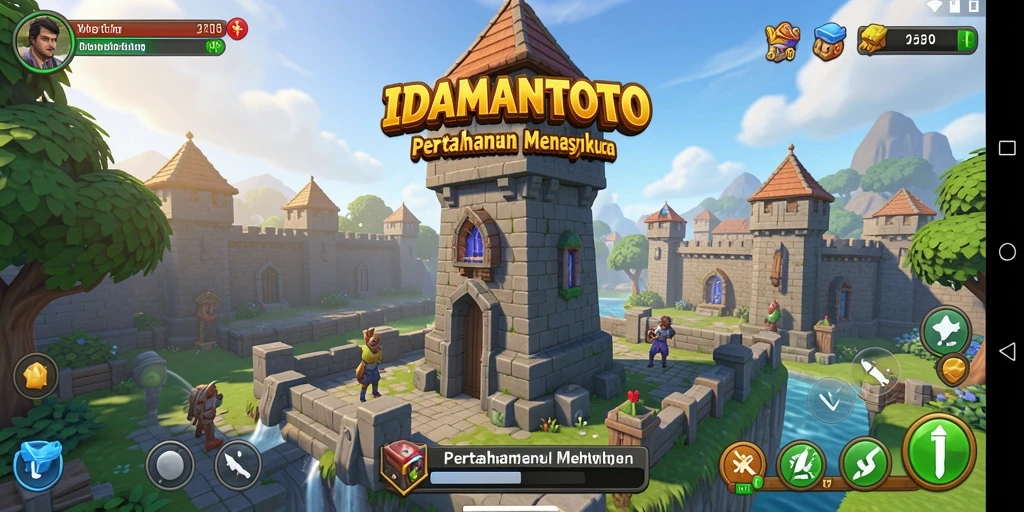 Tangkapan layar menunjukkan aksi menegangkan dalam game Tower Defense.