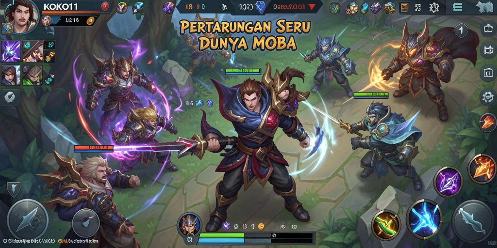 Tampilan menarik dari gameplay MOBA KOKO11 yang mendebarkan.
