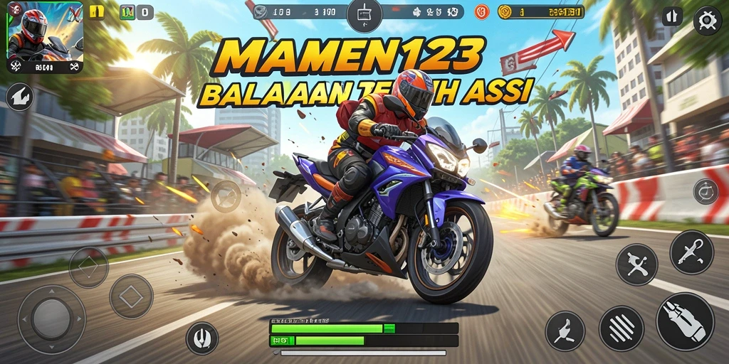Beraksi dalam balapan motor yang penuh kecepatan dan adrenalin.