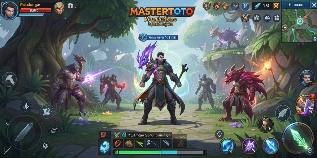 Tangkapan layar gameplay MASTERTOTO menampilkan petualangan epik dalam dunia fantasi.