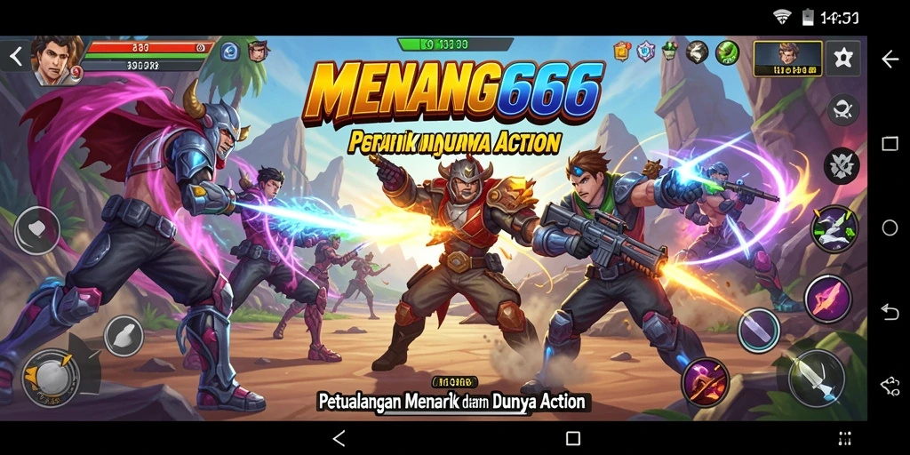 Tampilan gameplay MENANG666 yang penuh aksi dan tantangan seru.