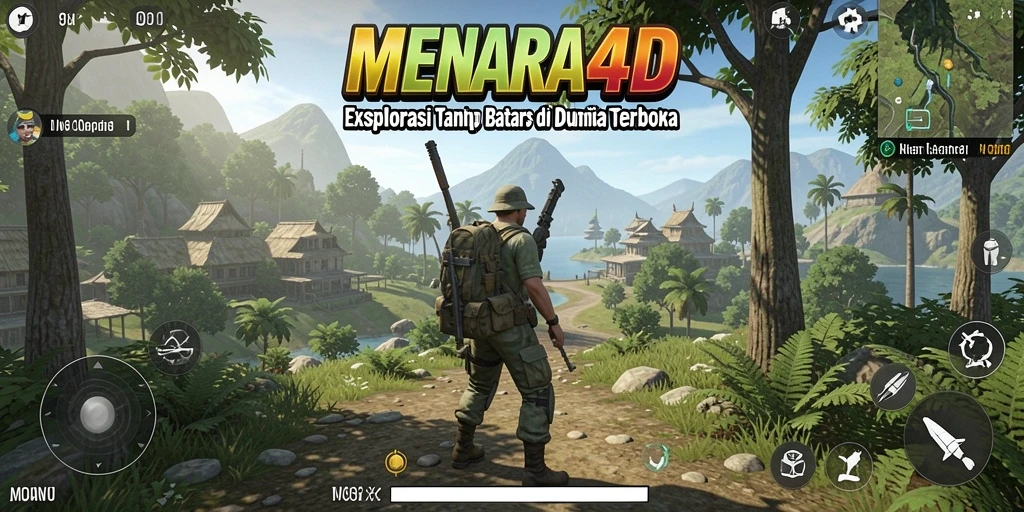 Tampilan menawan dari dunia terbuka MENARA4D yang memukau.