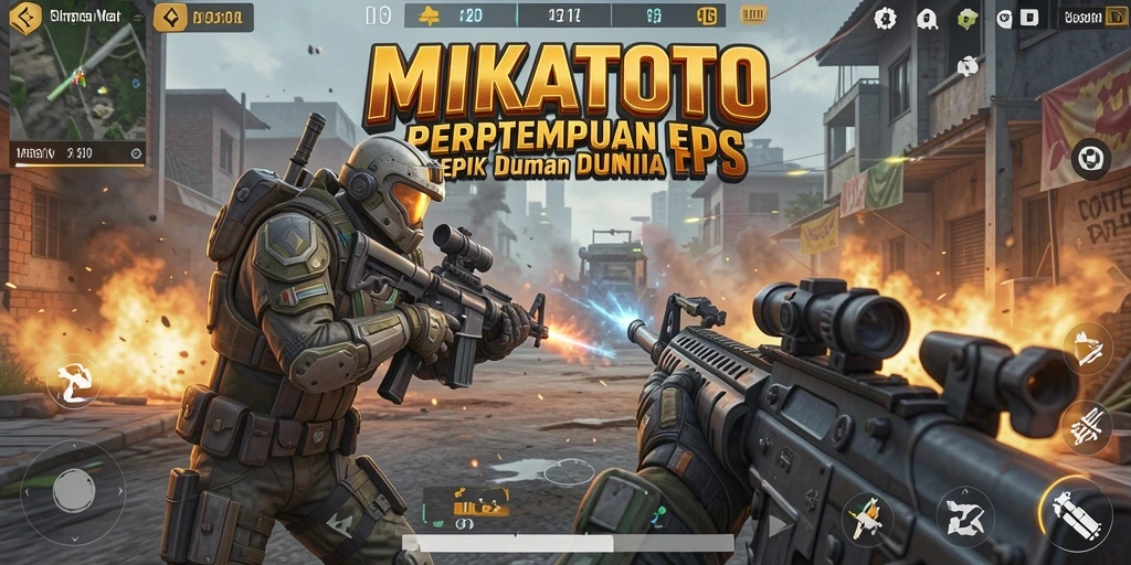 Screenshot gameplay MIKATOTO menampilkan intensitas pertempuran FPS.