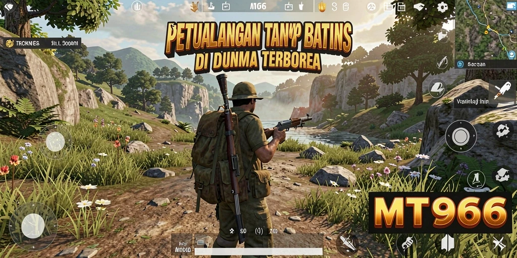 Tangkapan layar gameplay MT966 menampilkan eksplorasi dunia terbuka yang menakjubkan.