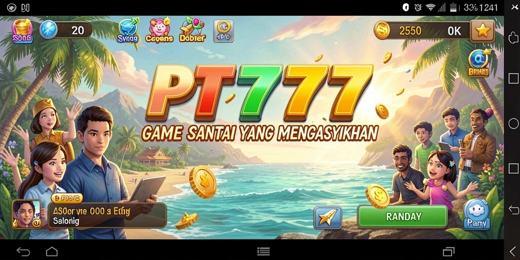 Tampilan gameplay <strong>PT777</strong> yang ceria dan menyenangkan.