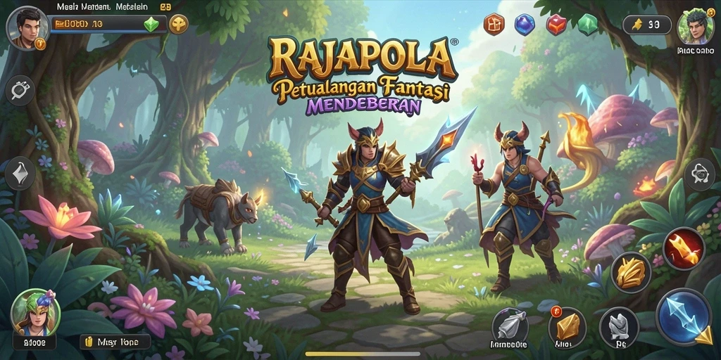 Tangkapan layar dari gameplay <strong>RAJAPOLA</strong> yang menampilkan aksi seru dan strategi pertarungan.