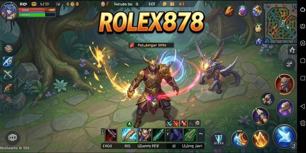 Tampilan gameplay seru dalam game RPG ROLEX878.