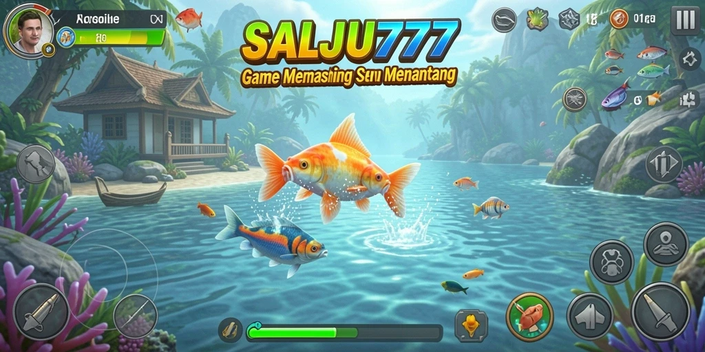 Screenshot menampilkan gameplay memancing yang seru di SALJU777.