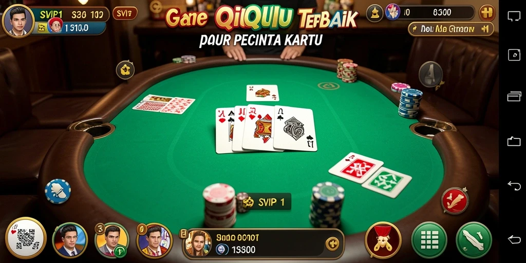 Tangkapan layar gameplay SVIP1 yang menunjukkan aksi seru permainan QiuQiu.