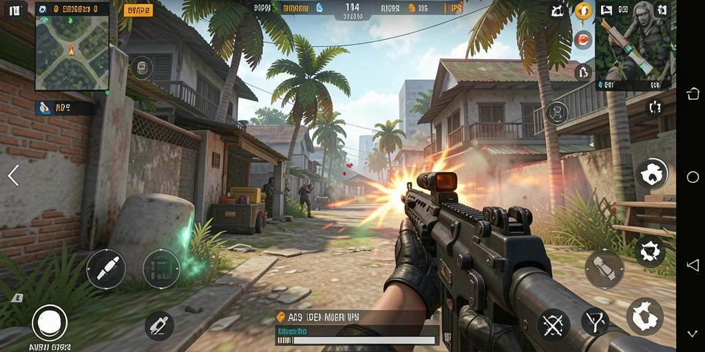 Tampilan gameplay seru dari SVIP4 dalam pertempuran TPS.
