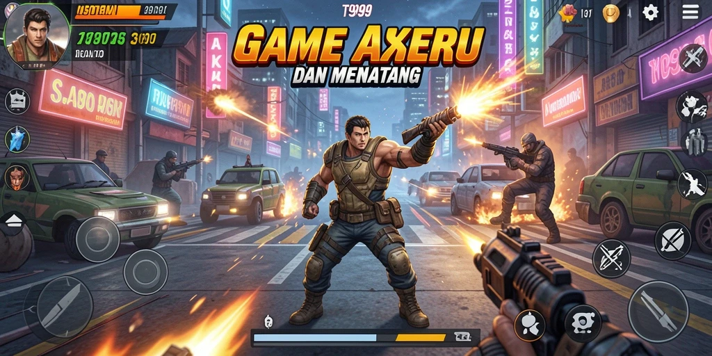 Tangkapan layar utama T9999 menampilkan aksi mendebarkan dalam gameplay.