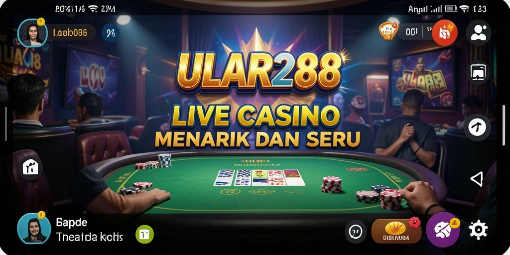 Tampilan gameplay Live Casino yang mendebarkan dan interaktif.