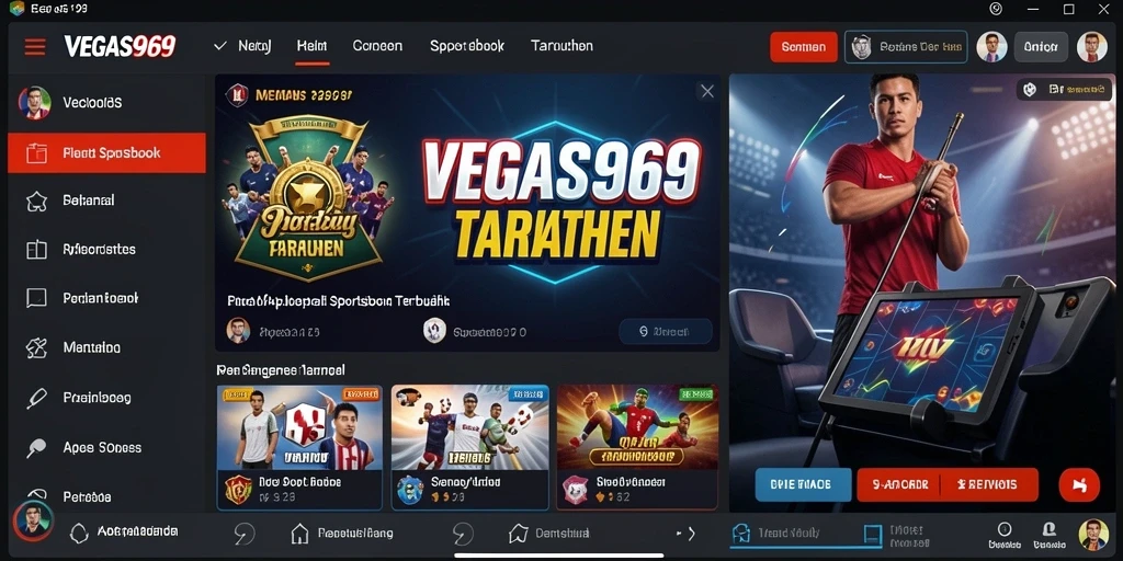 Tampilan menarik gameplay Sportsbook di VEGAS969.