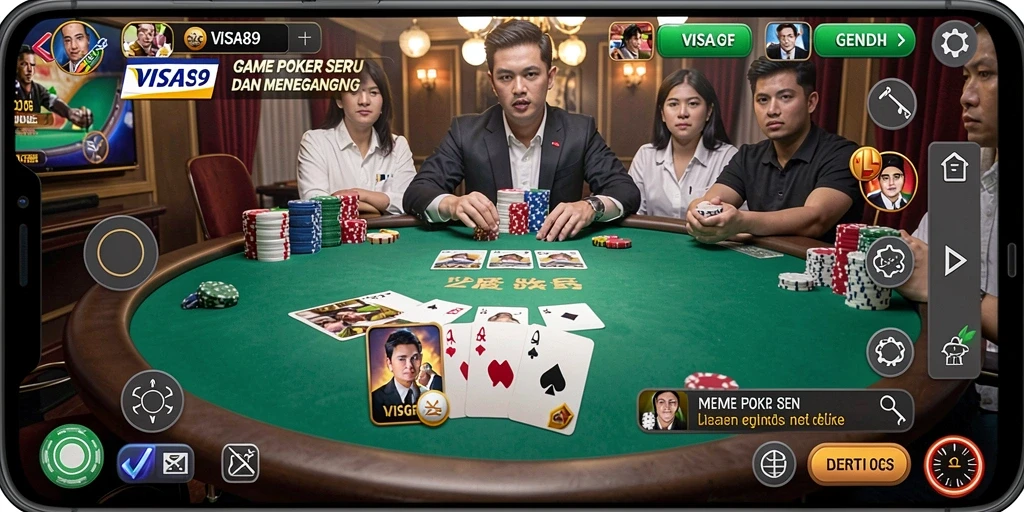Screenshot gameplay Poker yang menarik di VISA89.