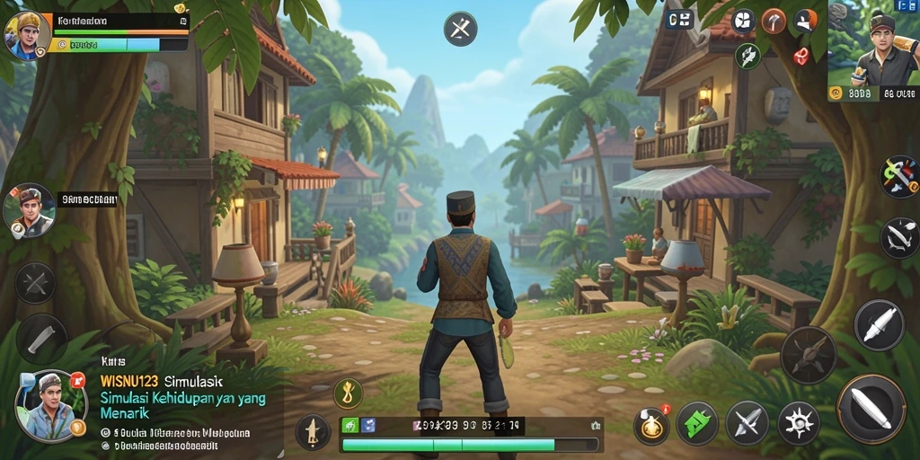 Tampilan gameplay simulasi yang mendalam dari WISNU123.